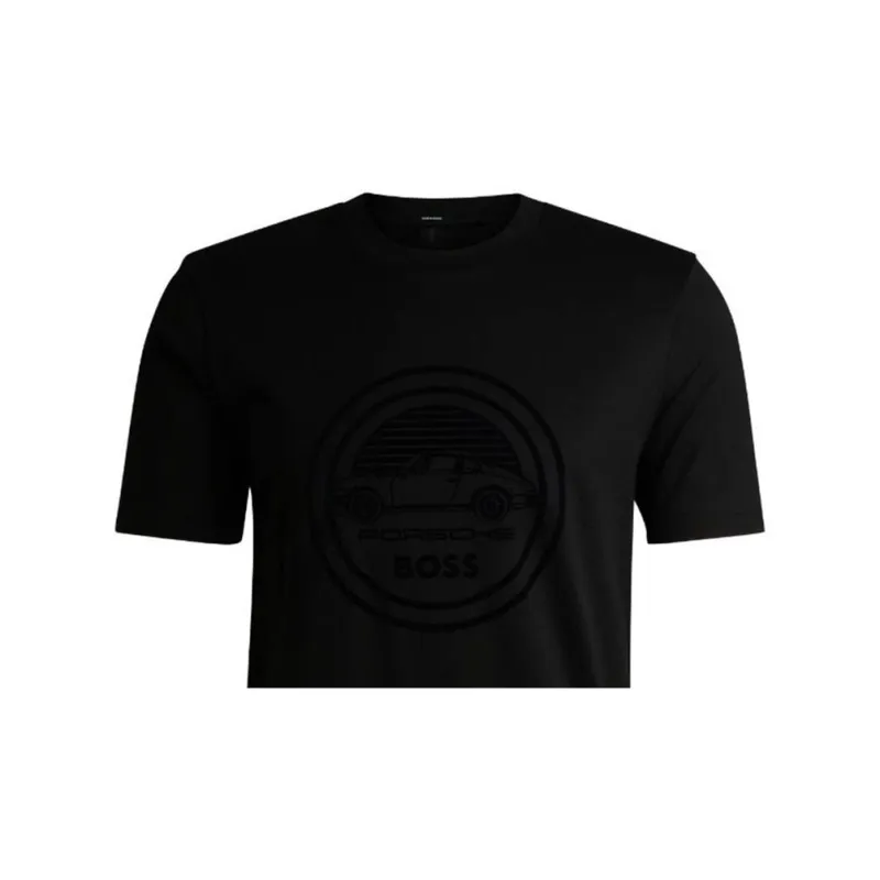 HUGO BOSS X Porsche Logo Printed Crewneck T Shirt-5