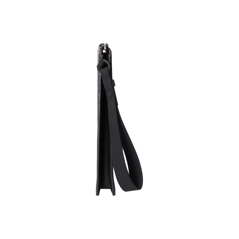GUCCI Leather Wallet Card Holder Clutch Trumpets Men's Black-3
