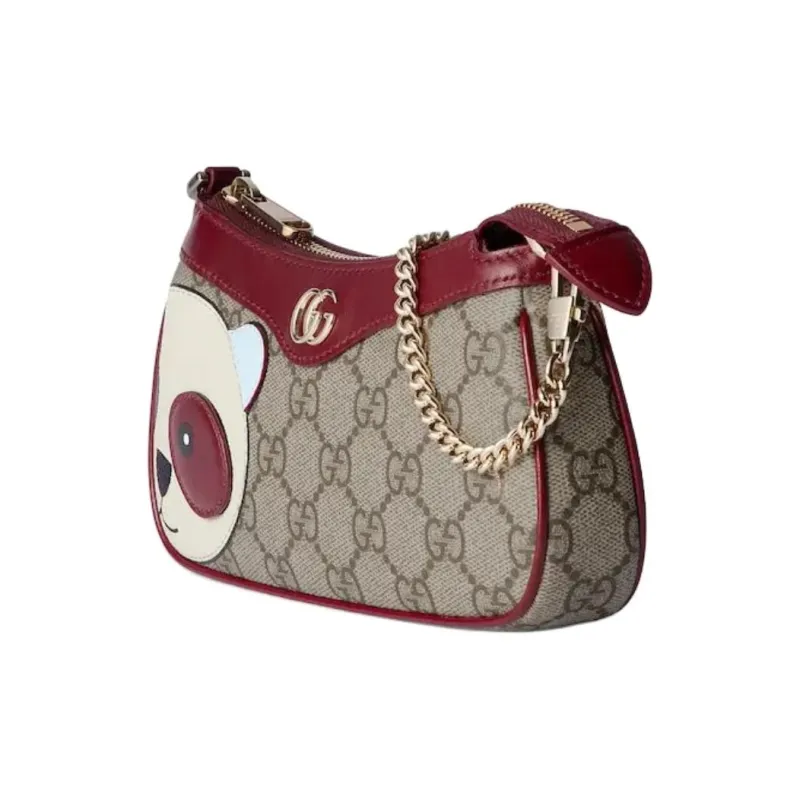 GUCCI Coated Fabric Shoulder Bag Crossbody Bag Mini Women's Brown & Brown-1