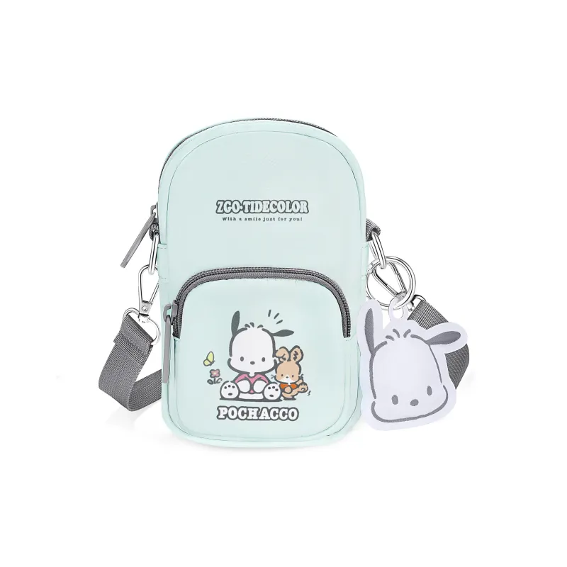 Hello Kitty Sanrio Series Polyester Cell Phone Pouch Crossbody Bags Women's White-12