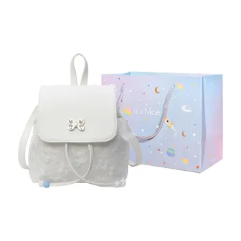 GOX PU Backpack Regular Women's Ecru/Black/Pink/Blue