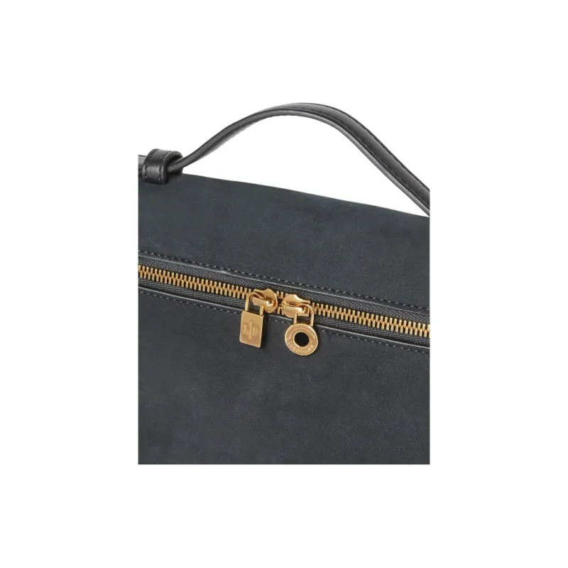 Loro Piana ExtraPocket Calfskin Shoulder Bag Crossbody Bag Handbag Regular Women's Black-5