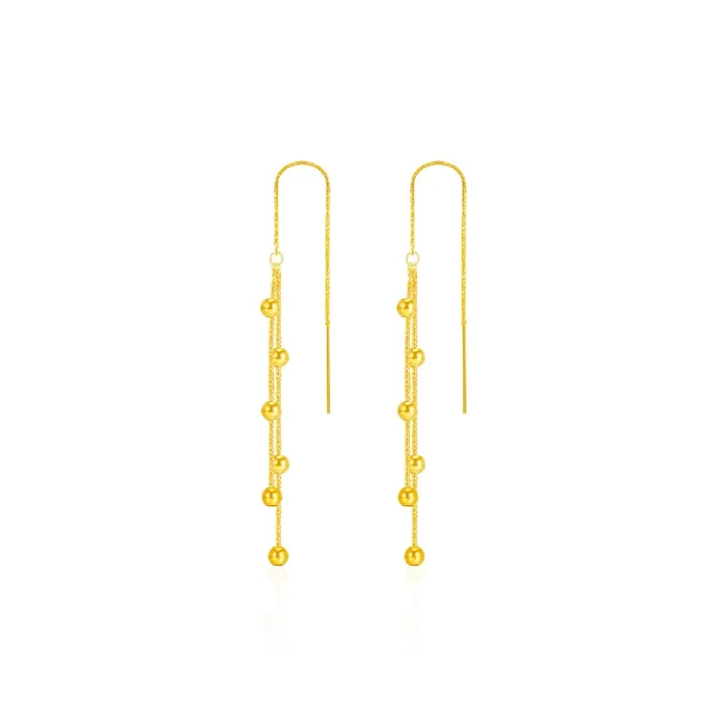 POTTICY 18K Gold Drop Earrings Women's-0