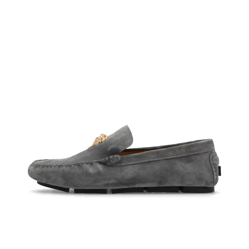 VERSACE Medusa Loafers Men's Gray-0
