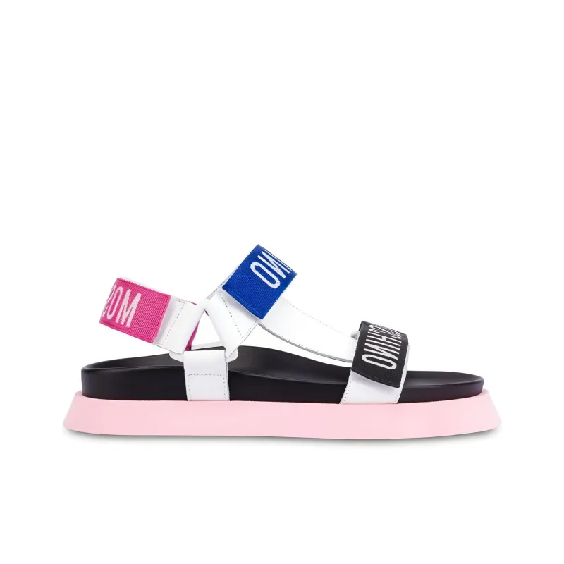 MOSCHINO Strap Sandals Women's White Blue Black-1