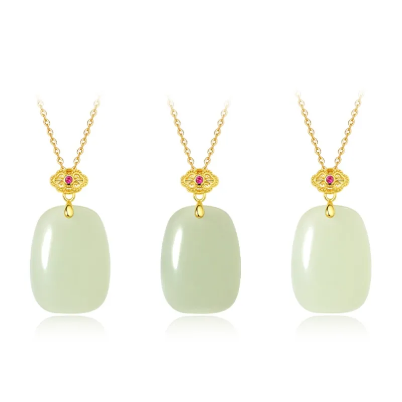 WEITIANXUAN Hetian Jade White Jade/Pale Greenish White Jade Unisex-6