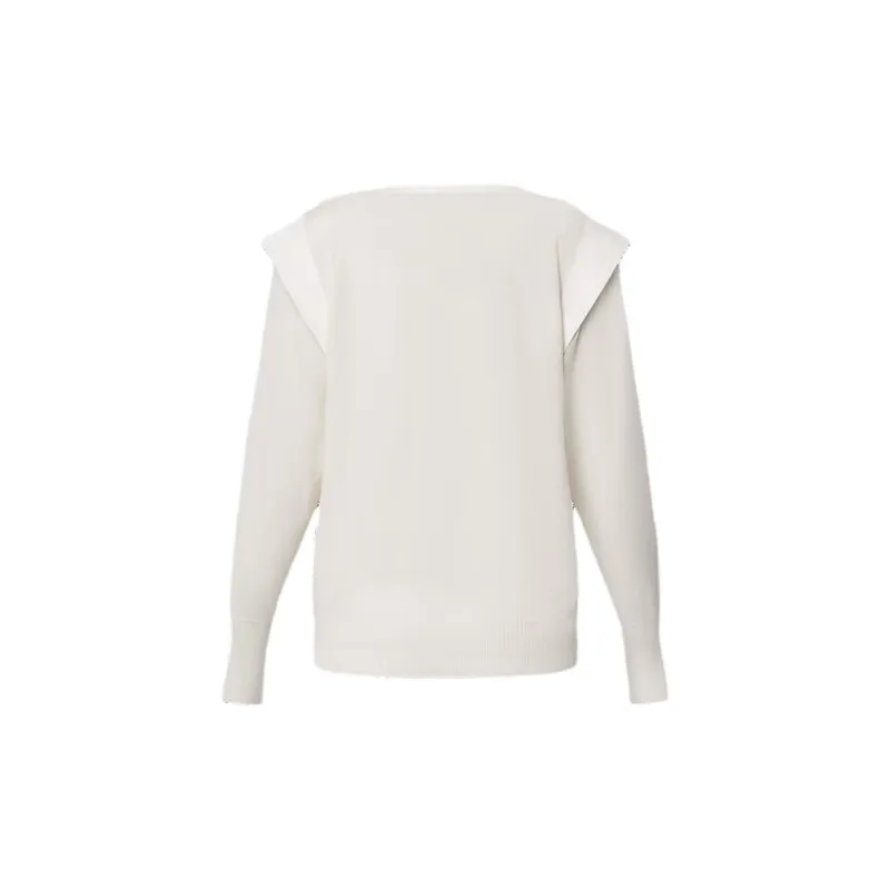 LOUIS VUITTON Leather Insert Cashmere Pullover-1