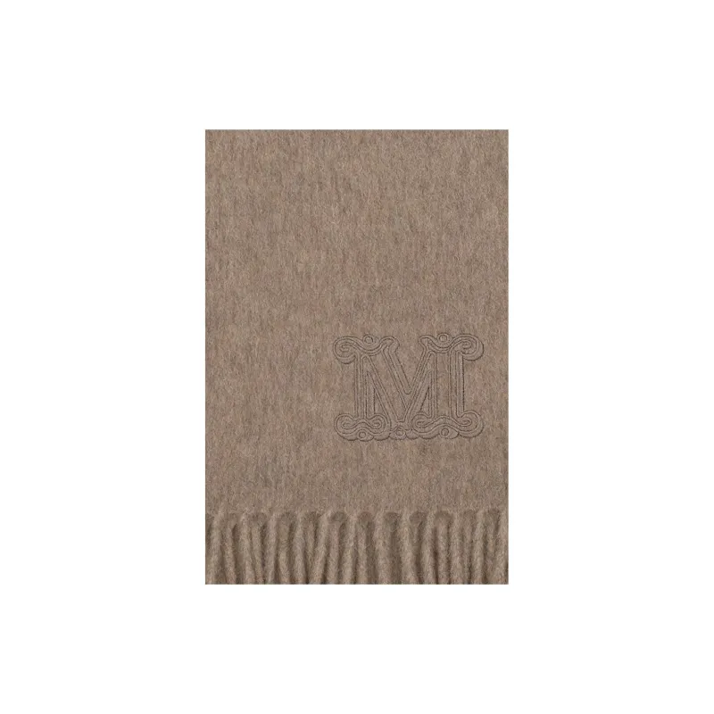 MaxMara Logo Detailed Fringed Scarf-3