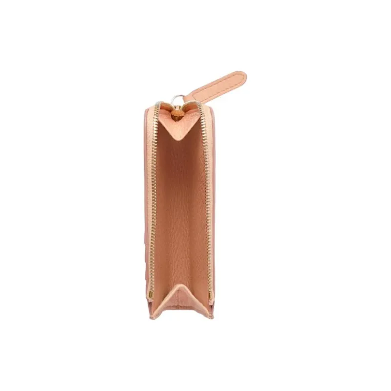 GUCCI Grained Leather Card Holder Women's Light Pink-3
