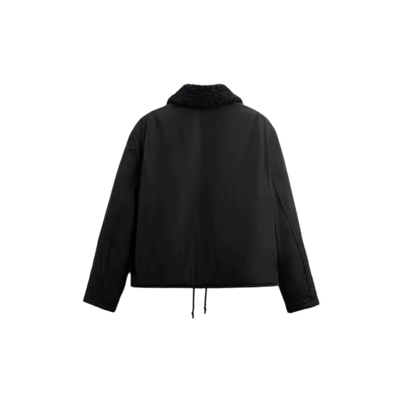 ZARA Puffer Jackets Men Black-1