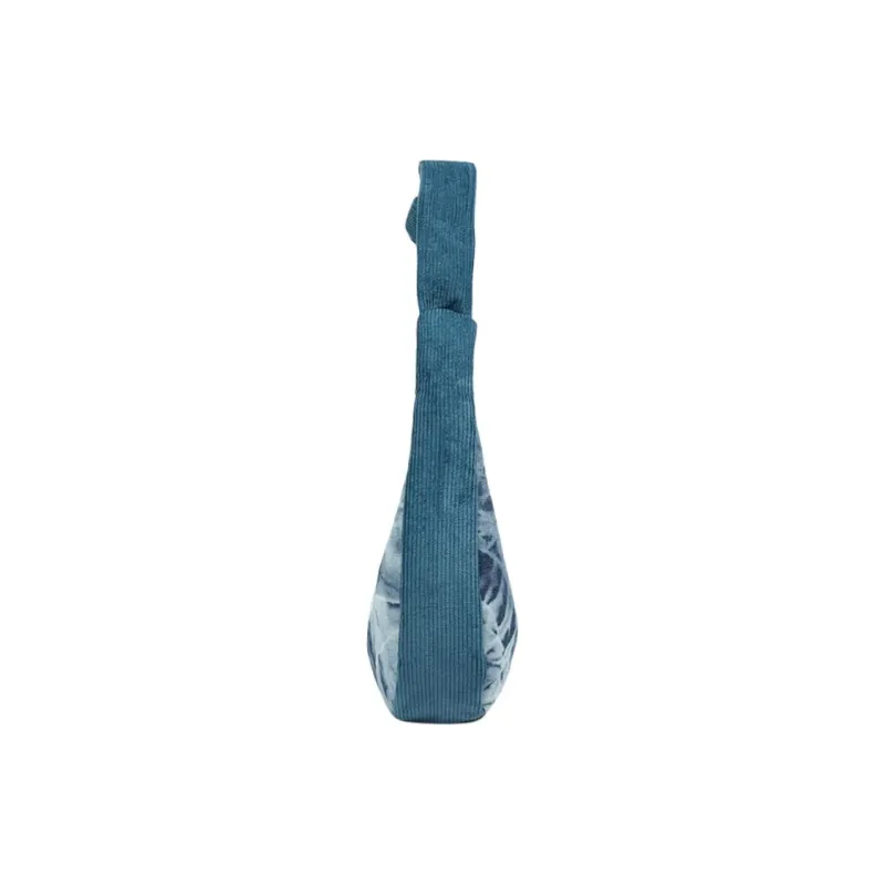Everthames Corduroy With Additional Fabric Shoulder Bag Women's Blue-3