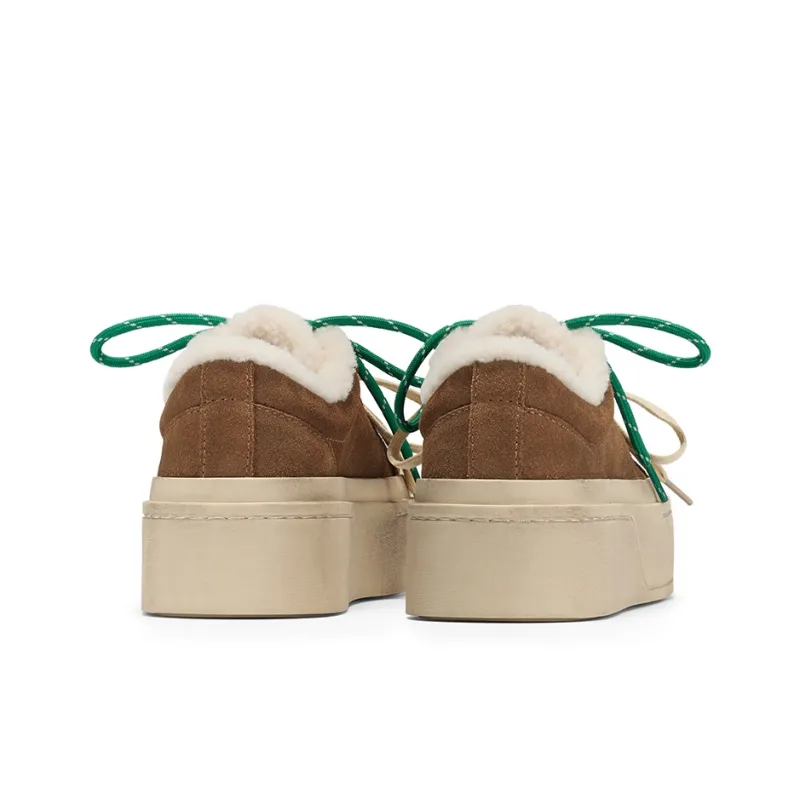 GG CC Skateboard Shoes Women's Low Top Khaki-3