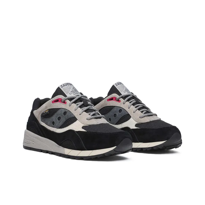 Saucony Shadow 6000 Anti Slip Wear Resistant Low Top Running Shoes Unisex Black-2