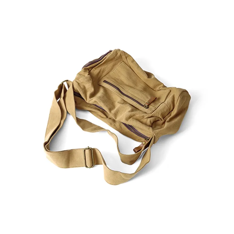 HONGU Canvas Shoulder Bag Tubas Women's Ginger Yellow-3