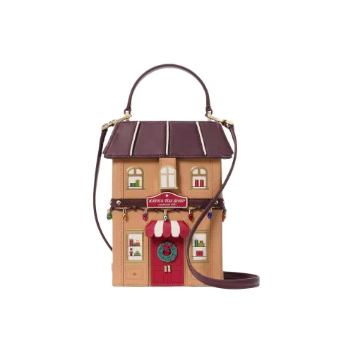 Kate Spade Leather One Shoulder Handbag Crossbody Bag Women's Brown Multicolor