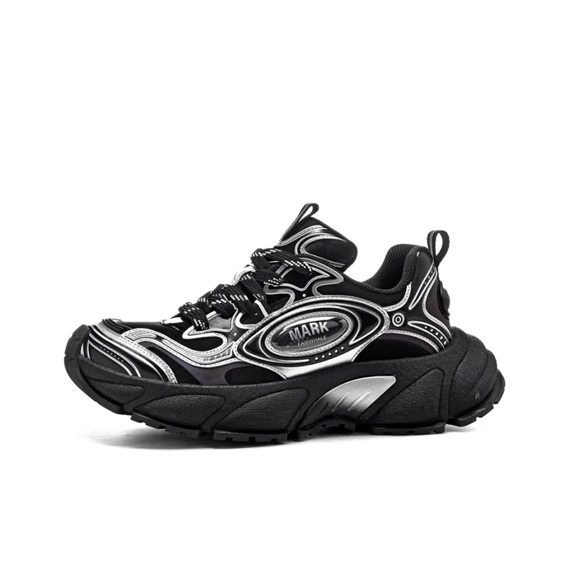 FAIRWHALE Anti Slip And Wear Resistant Height Increasing Low Top Chunky Sneakers Men's-0