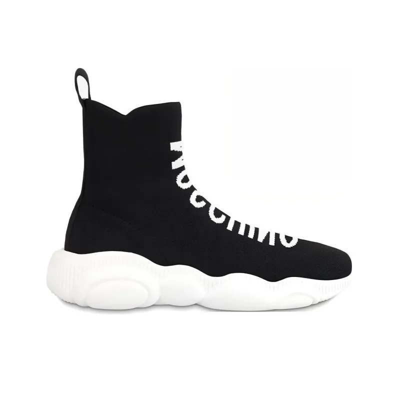 MOSCHINO Logo-print Sock Sneakers-1