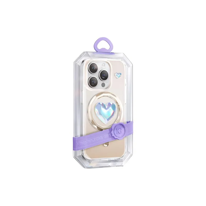 Kingxbar TPU Material 3D Effect Heart Magsafe Phone Case Compatible With Apple 16 Collection-1