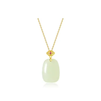 WEITIANXUAN Hetian Jade White Jade/Pale Greenish White Jade Unisex
