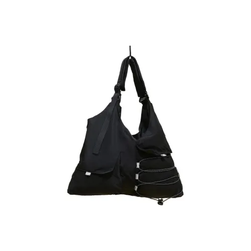 FILA FUSION Fabric Handbag Shoulder Bag Unisex Pitch Black