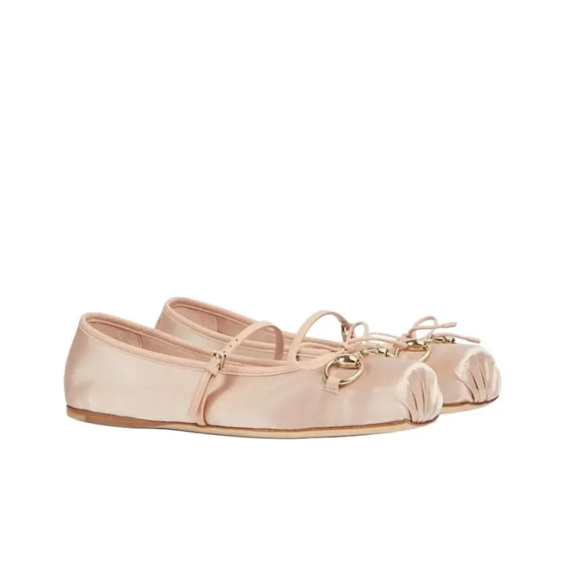 GUCCI Horsebit Casual Single Shoes Women's Pink-2