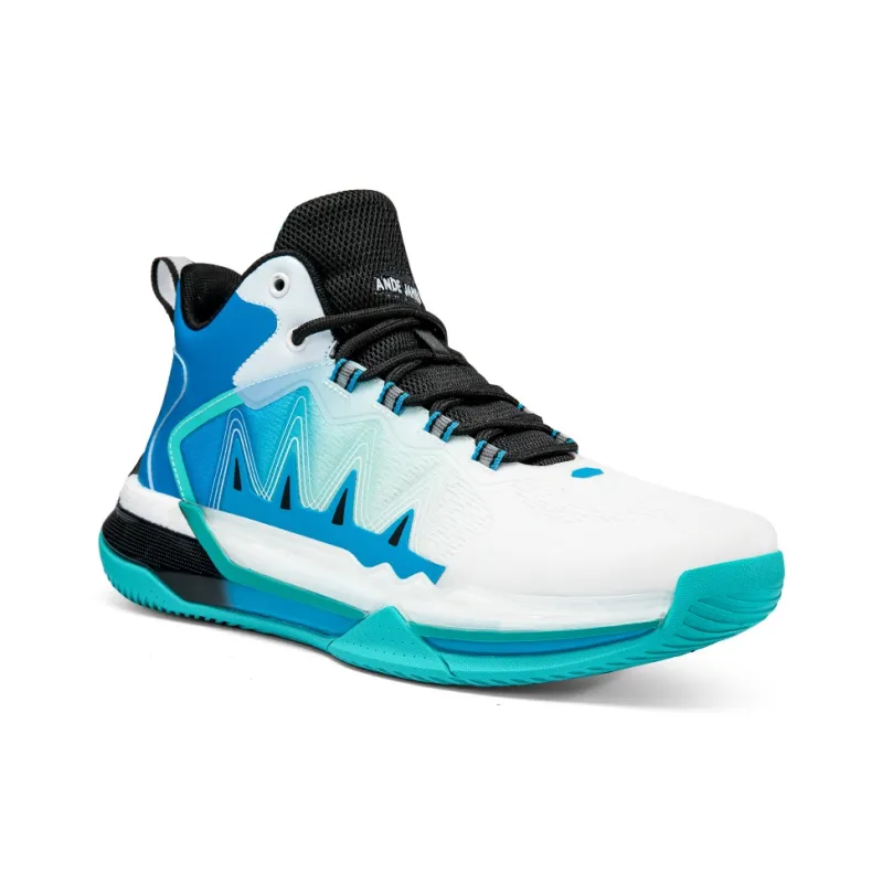 ANDEZHANMUSI Basketball Shoes Unisex High Top Iridescent Black/White Black Blue/Green Black Purple-10