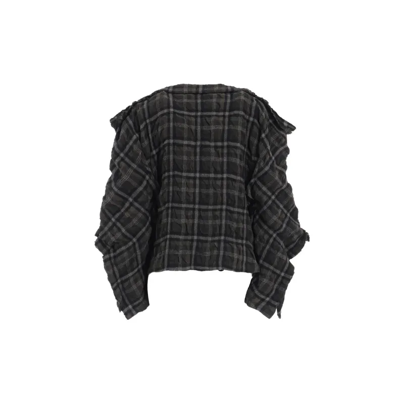 Yohji Yamamoto Checked Double breasted Blazer-1