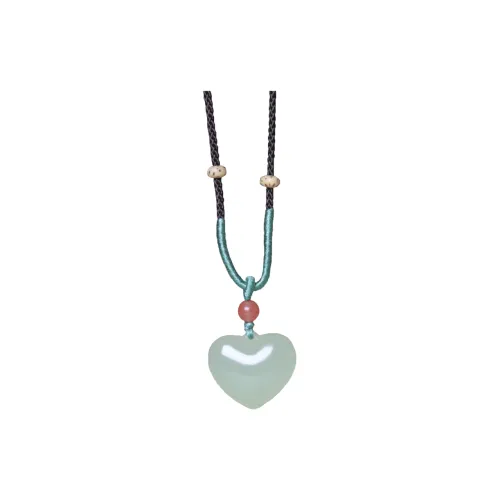 Ingenuity Hetian Jade Necklaces Pale Greenish White Jade Unisex