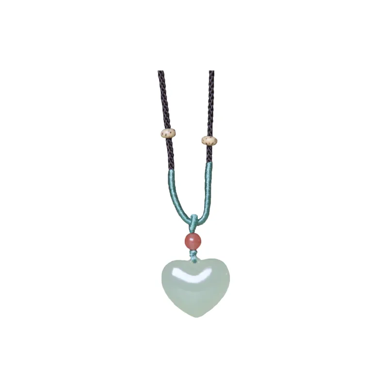 Ingenuity Hetian Jade Necklaces Pale Greenish White Jade Unisex-0