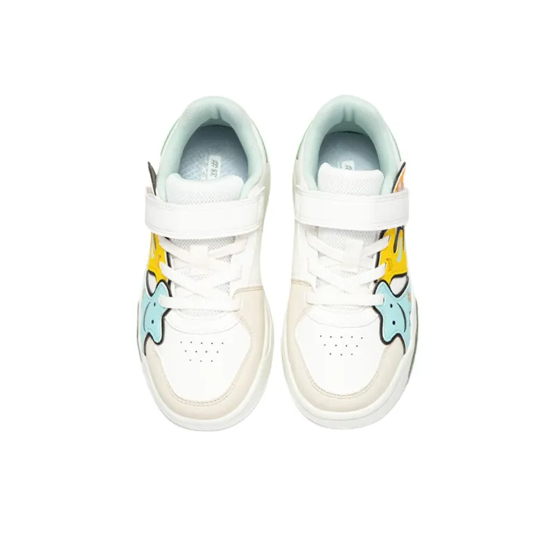XTEP Anti Slip Wear Resistant Low Top Kids Lifestyle Shoes White Children Aged 3 7 Years Old-2