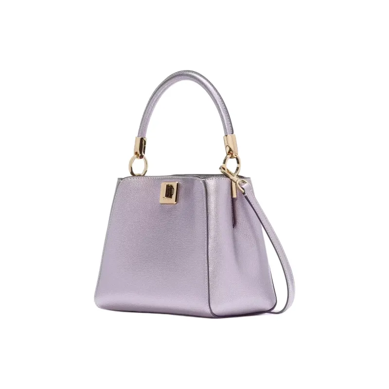 Kate Spade Grained Leather Shoulder Bag Crossbody Bag Handbag Small Size Women's Light Honey Jar With Flowers-1