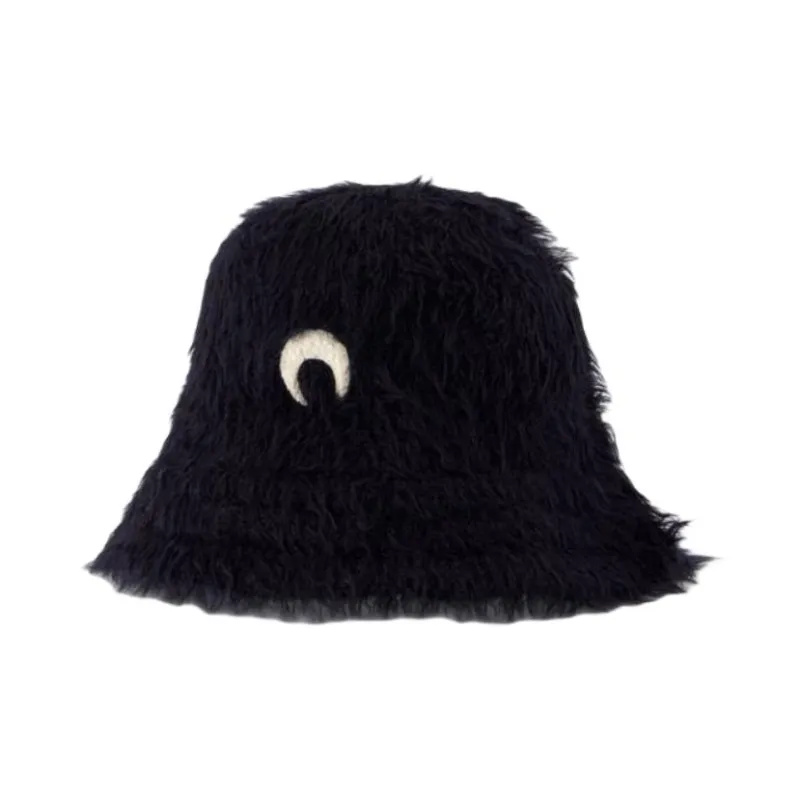 Marine Serre Viscose Bucket Hats Women's Black-0