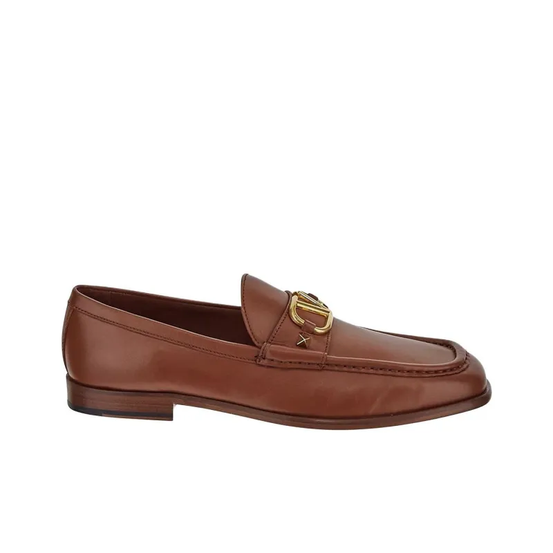 Valentino VLogo Plaque Slip On Loafers-1