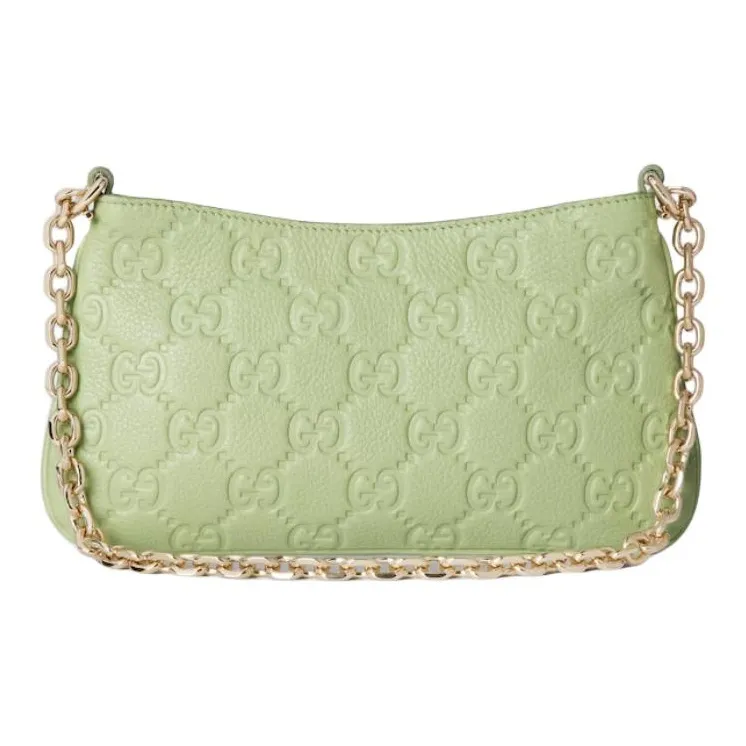 GUCCI Grain Leather Crossbody Bag, Shoulder Bag Extra Mini Women's Light Green-2