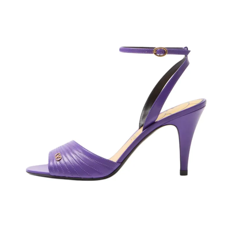 Valentino VLogo Signature One Strap Sandals 8.5cm Women's Purple-0