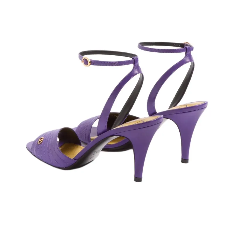 Valentino VLogo Signature One Strap Sandals 8.5cm Women's Purple-4