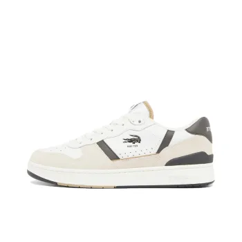 LACOSTE T Clip Slip Resistant Low Top Skateboard Shoes Men's White/Dark Green