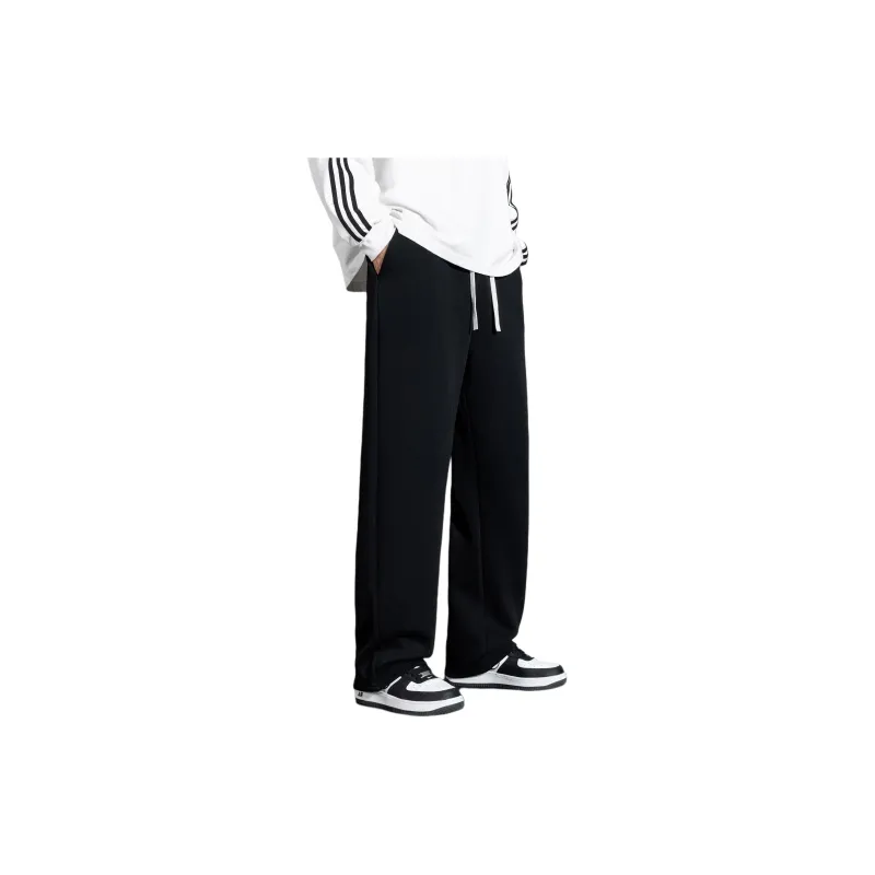 FONDLOOK Casual Pants Unisex Black-2