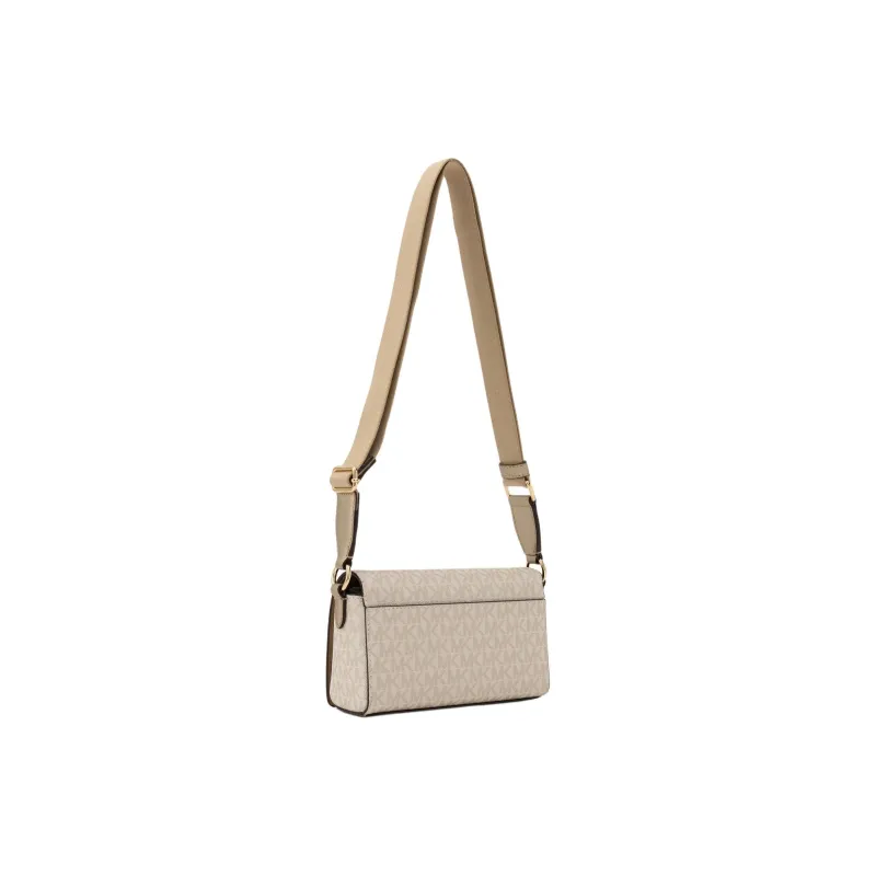 MICHAEL KORS Coated Canvas Crossbody Bag, Shoulder Bag Small Size Women's Light Gold-1
