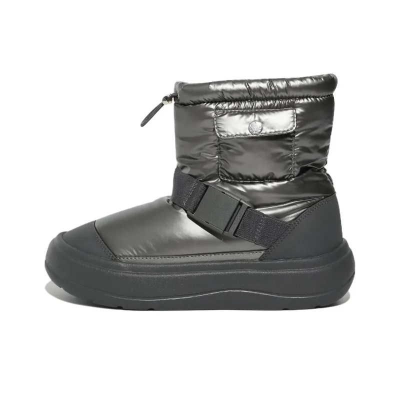 FILA Wear Resistant Slip Resistant Short Snow Boots Women's Silver Gray-0