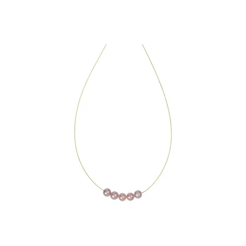 NATURALLYJOJO Steel Wire Necklaces Women's Gold Purple