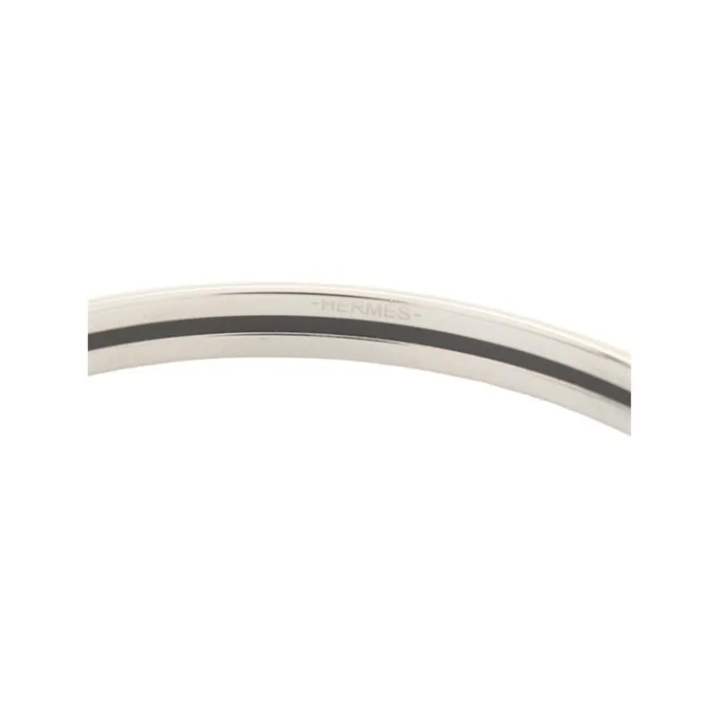 HERMES Uni Palladium Plated Bangles Women's Lotus Color-4