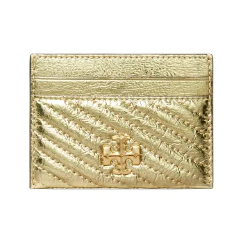 TORY BURCH Leather Card Holder Women's Gold