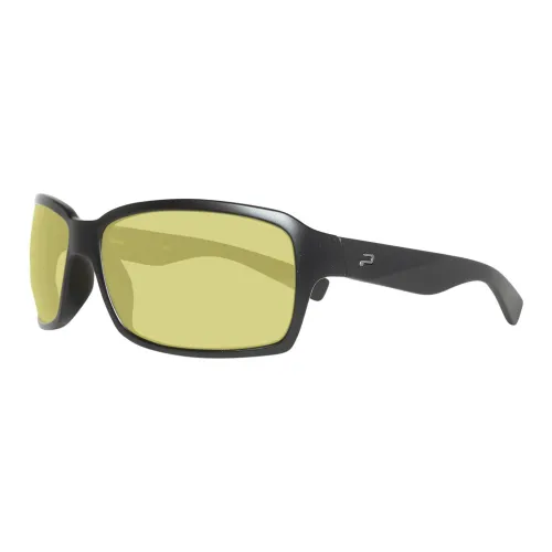 Polaroid Injection Molded Acetate Square Sunglasses Men's Black