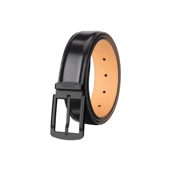 CATELLES Shiny Top Grain Cow Leather Leather Belts Men's 3.5cm
