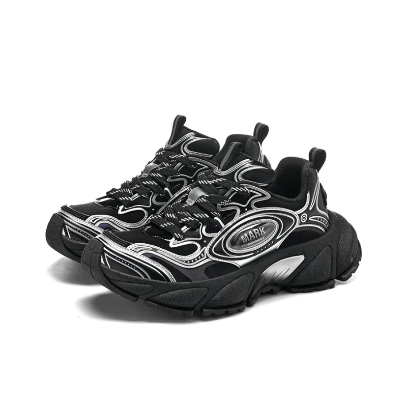 FAIRWHALE Anti Slip And Wear Resistant Height Increasing Low Top Chunky Sneakers Men's-2