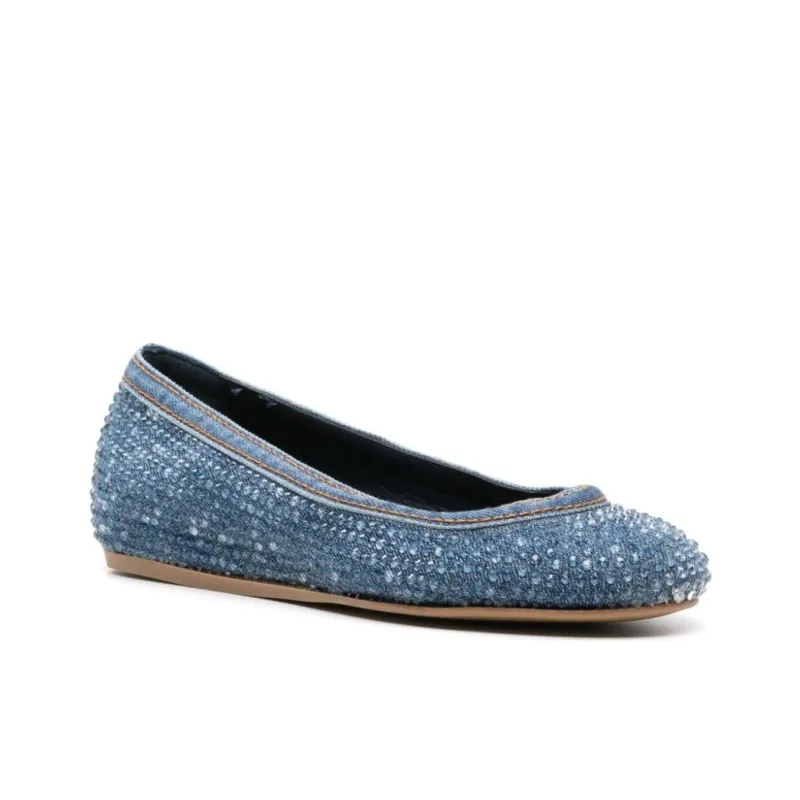 Le Silla Duchess Denim Ballerina Shoes Women's-2