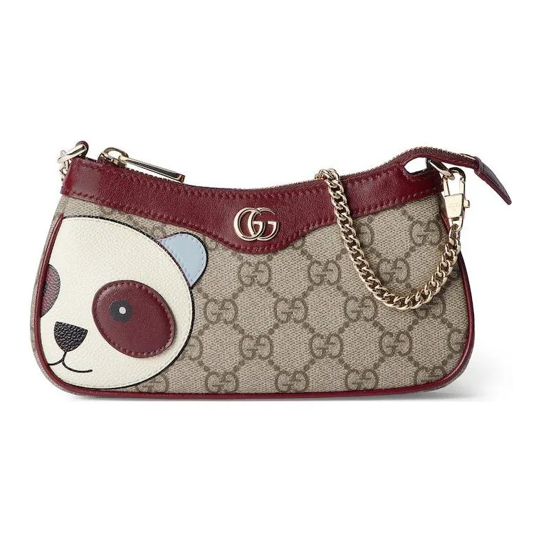 GUCCI Coated Fabric Shoulder Bag Crossbody Bag Mini Women's Brown & Brown-0