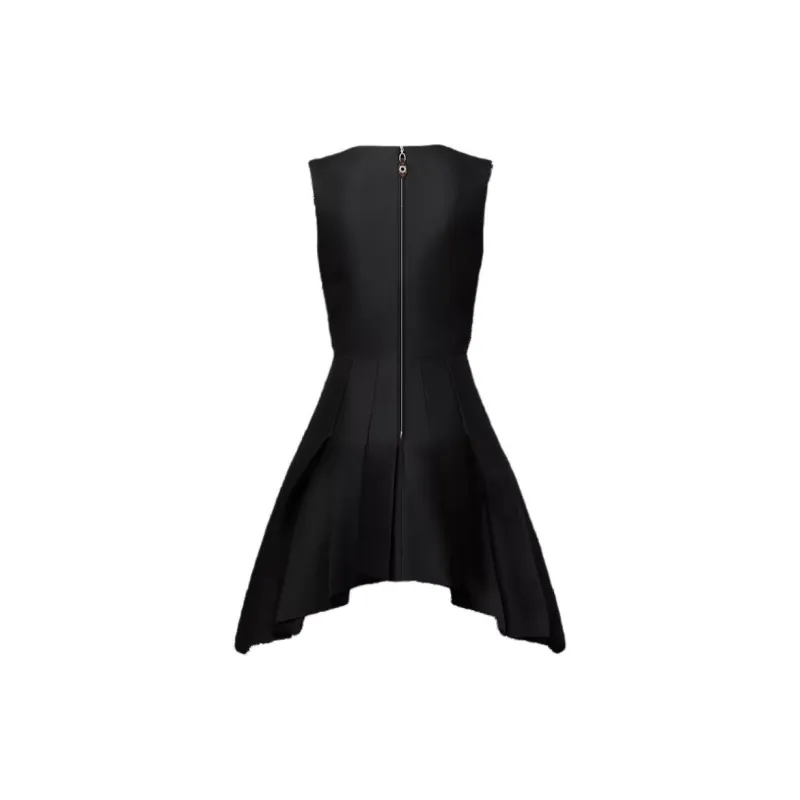 LOUIS VUITTON Asymmetrical Box Pleat Dress-1