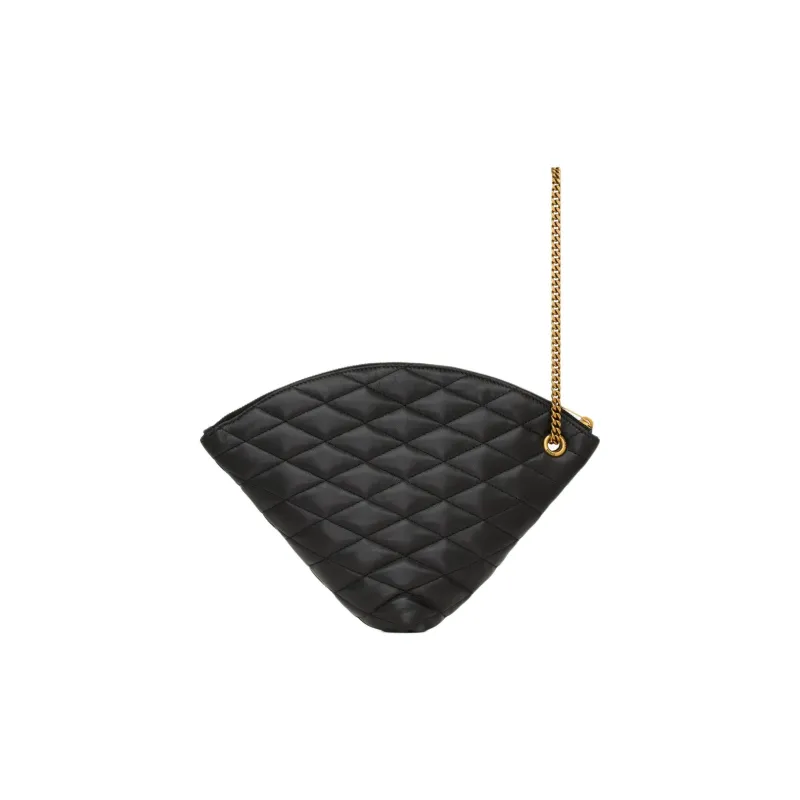 SAINT LAURENT Sade Series Sheepskin Clutch Women's Black-3